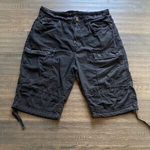 DECIBEL Cargo Shorts Mens Sz 32 Black Essential Utility Campcore